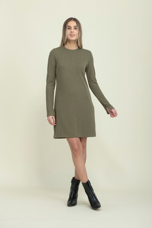 Katie-Reversible Tie Neck Dress